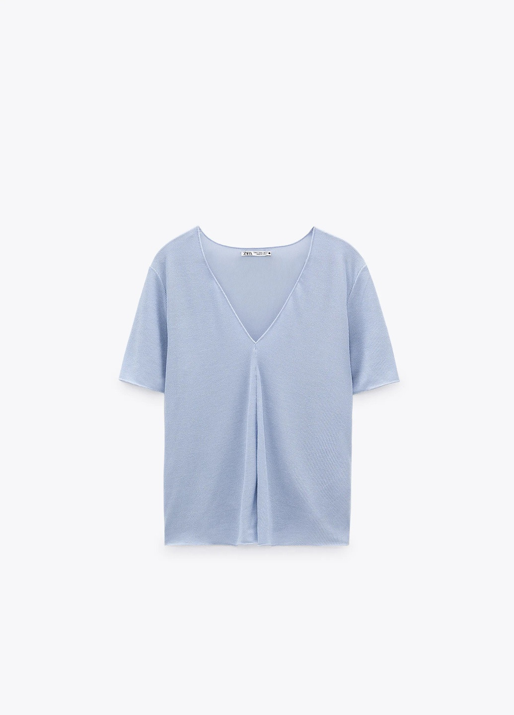 Голубая летняя футболка Zara