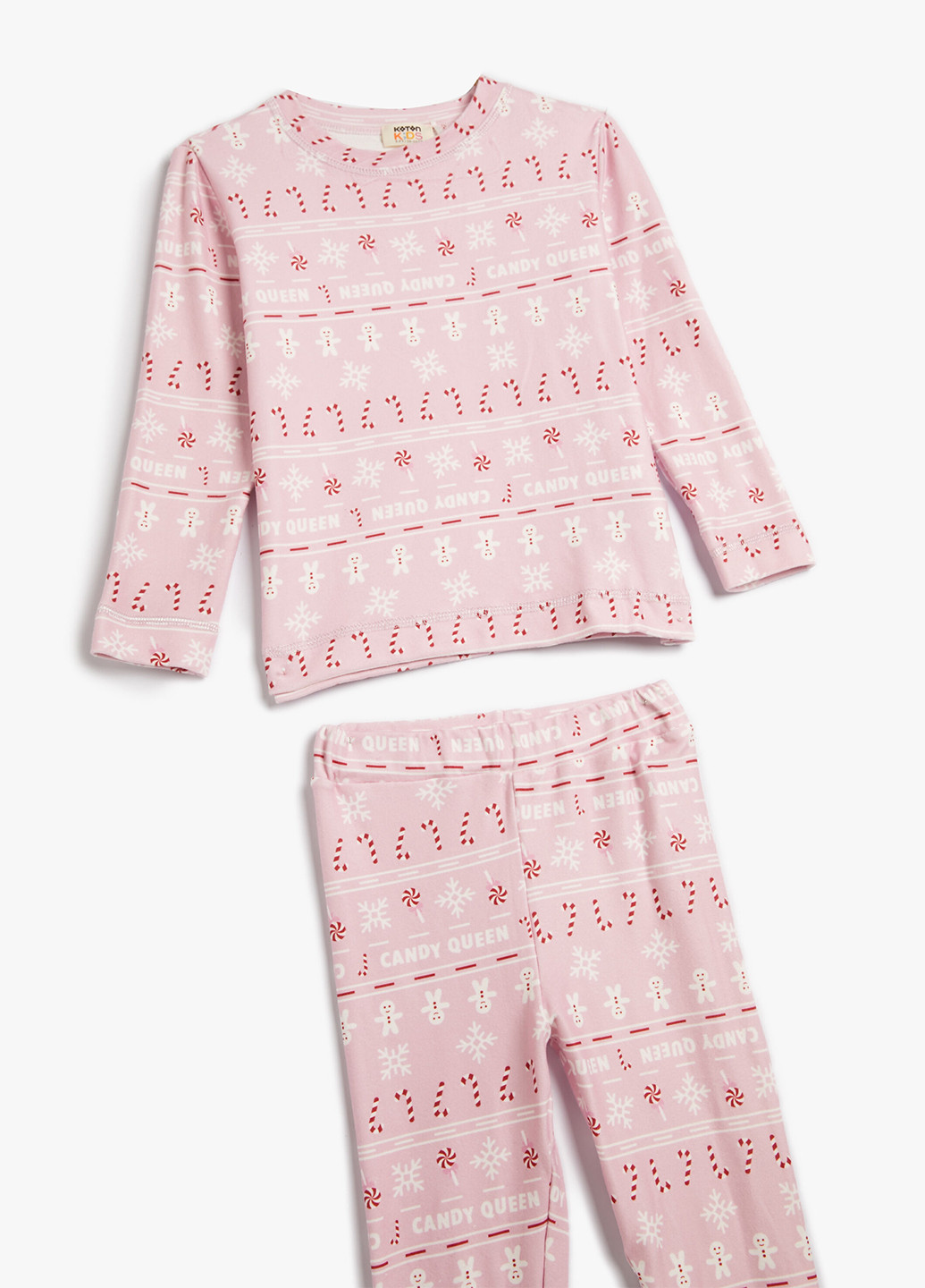 Світло-рожева зимня піжама (лонгслів, штани) KOTON