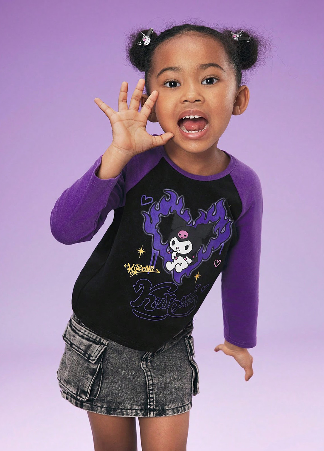 Фиолетовый демисезонный кэжуал лонгслив SHEIN с рисунком