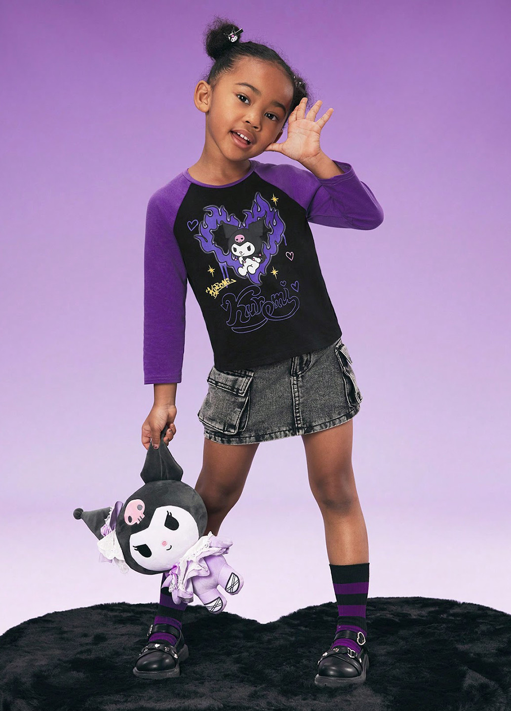 Фиолетовый демисезонный кэжуал лонгслив SHEIN с рисунком