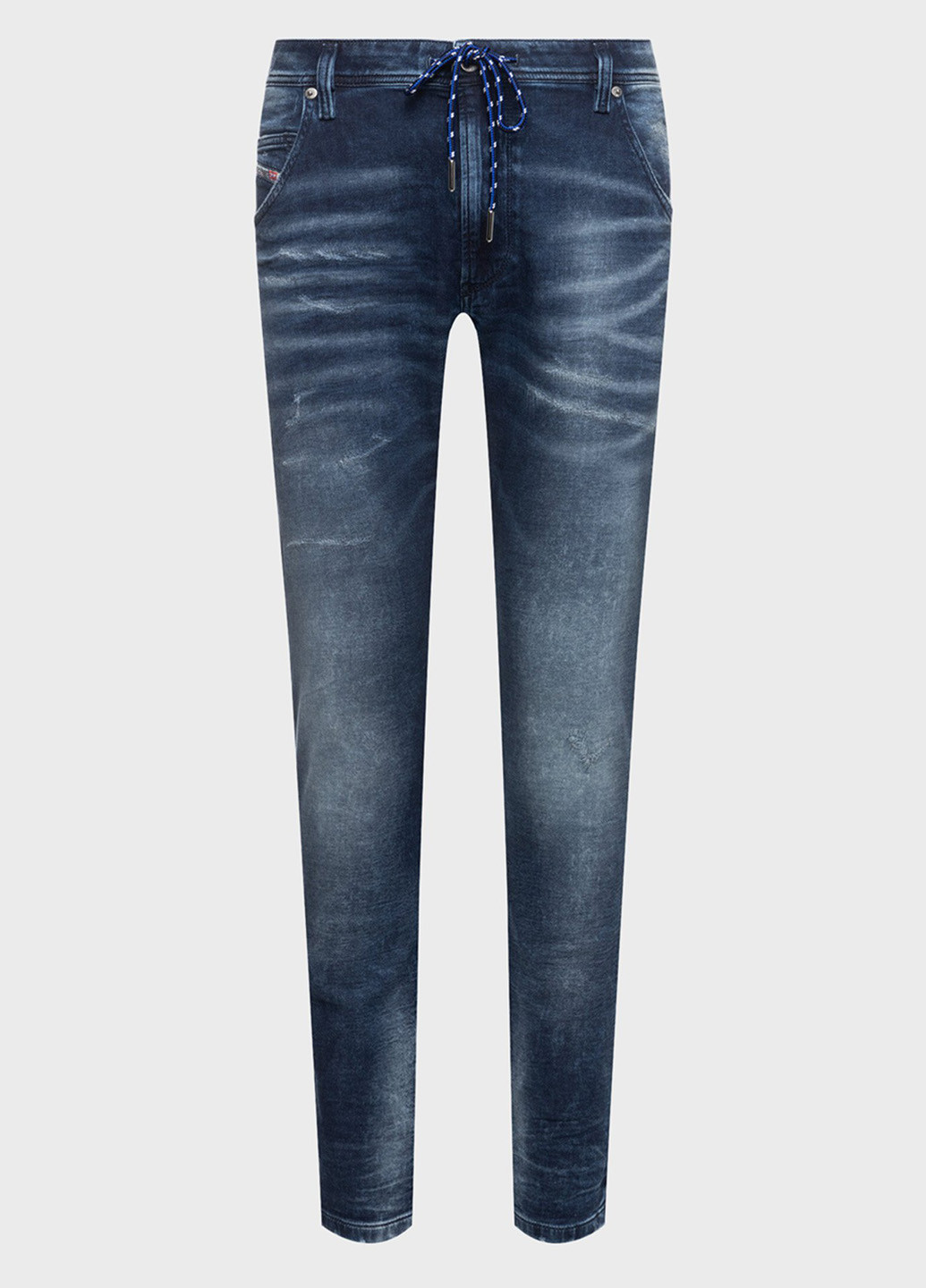 Синие демисезонные зауженные джинсы Diesel