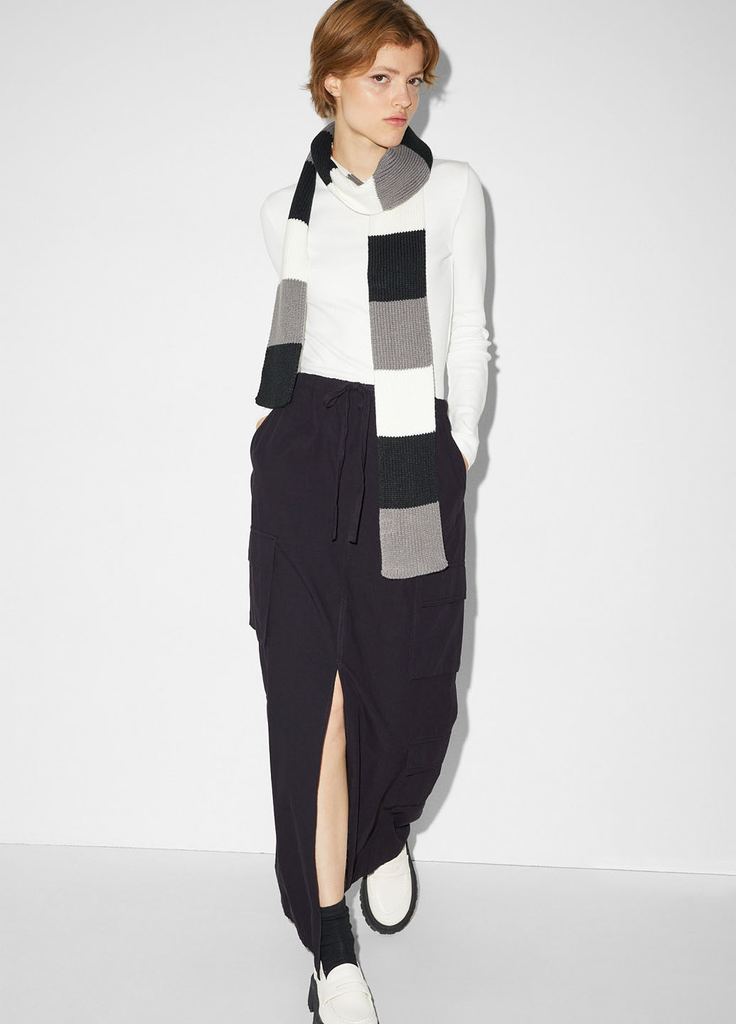 Черная кэжуал однотонная юбка C&A карго