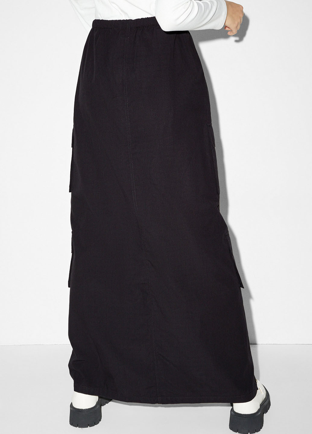 Черная кэжуал однотонная юбка C&A карго