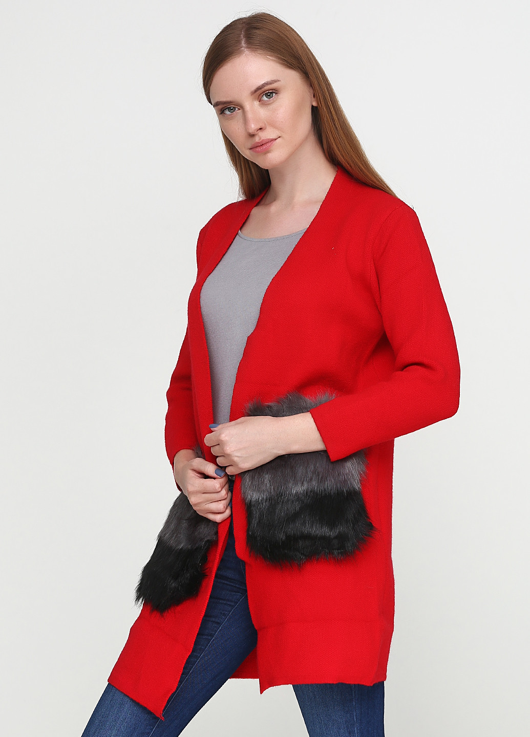Красная демисезонная пальто Genevieve