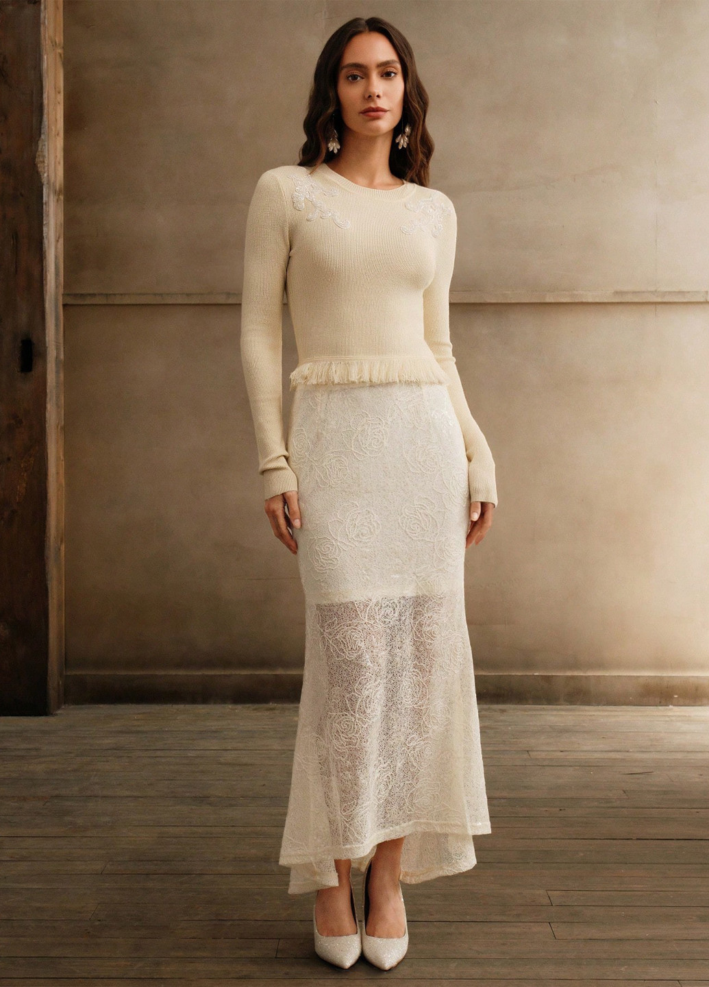 Кремовый демисезонный джемпер джемпер SHEIN