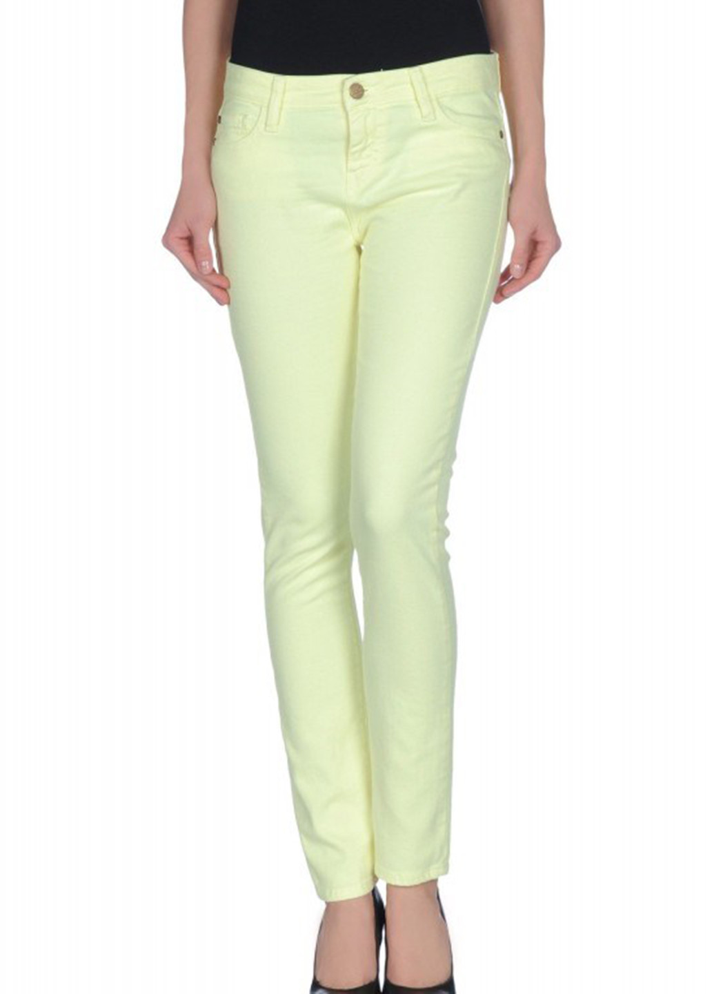 Лимонно-зеленые кэжуал летние зауженные брюки Amy Gee