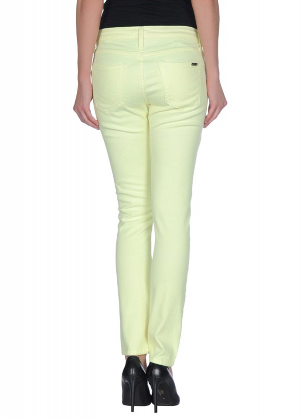 Лимонно-зеленые кэжуал летние зауженные брюки Amy Gee