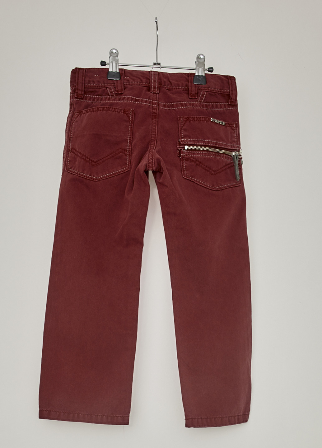 Бордовые джинсовые демисезонные прямые брюки Energie