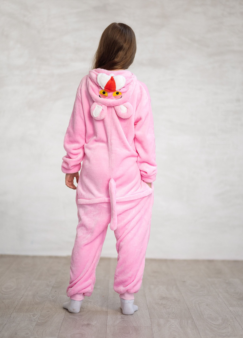 Рожева всесезон дитяча піжама кігурумі рожева пантера DobraMAMA