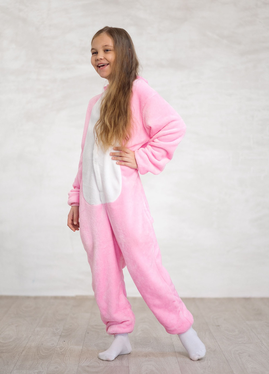 Розовая всесезон детская пижама кигуруми розовая пантера DobraMAMA