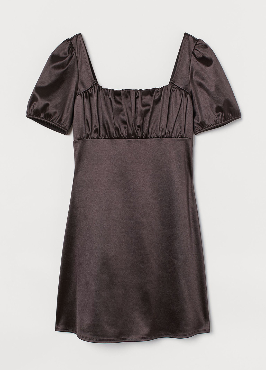 Темно-коричневое кэжуал сукня H&M однотонное