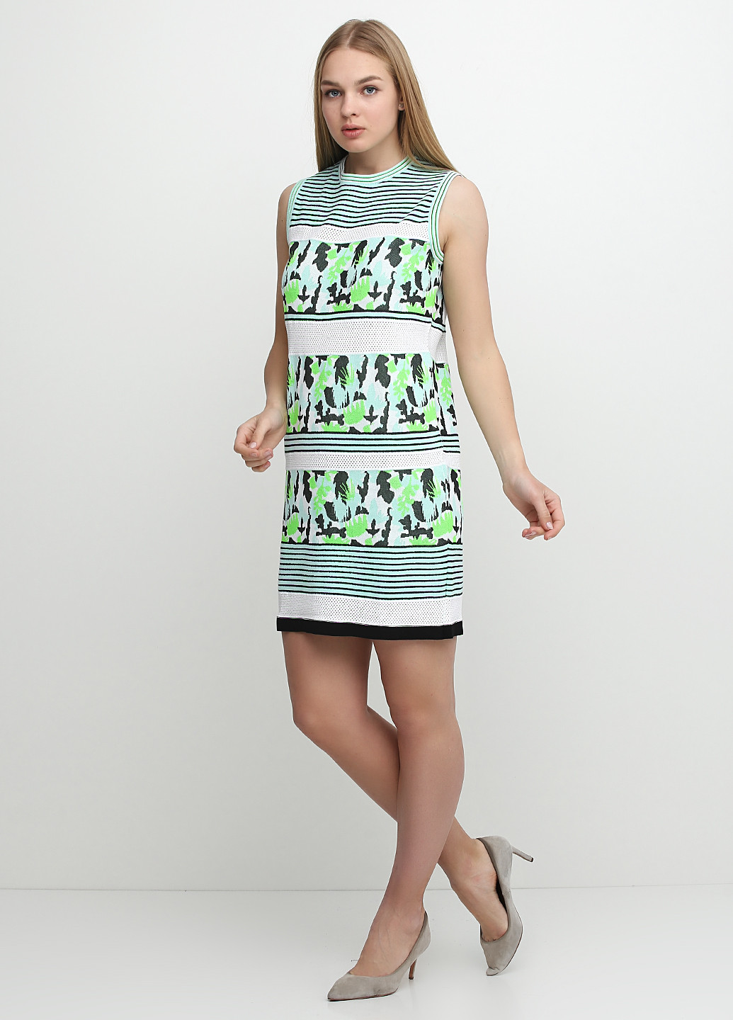Комбинированное кэжуал платье Aimo Richly с абстрактным узором