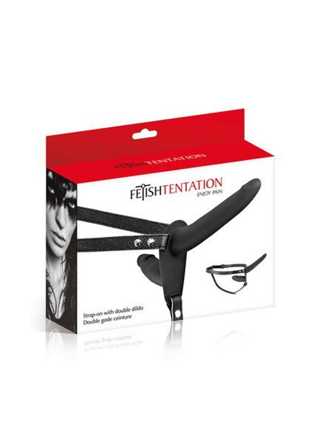 Двойной страпон Strap-On with Double Dildo Black Fetish Tentation (254953811)