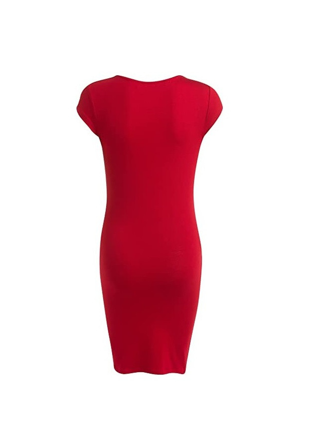 Красное кэжуал платье для беременных Noppies однотонное