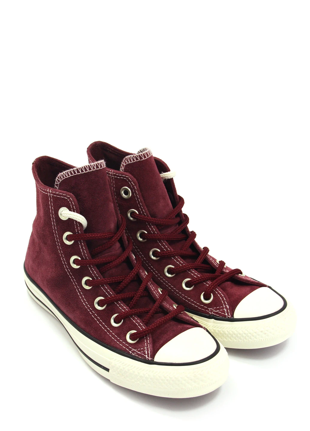 Бордові жіночі кеди chuck taylor all star suede high top Converse