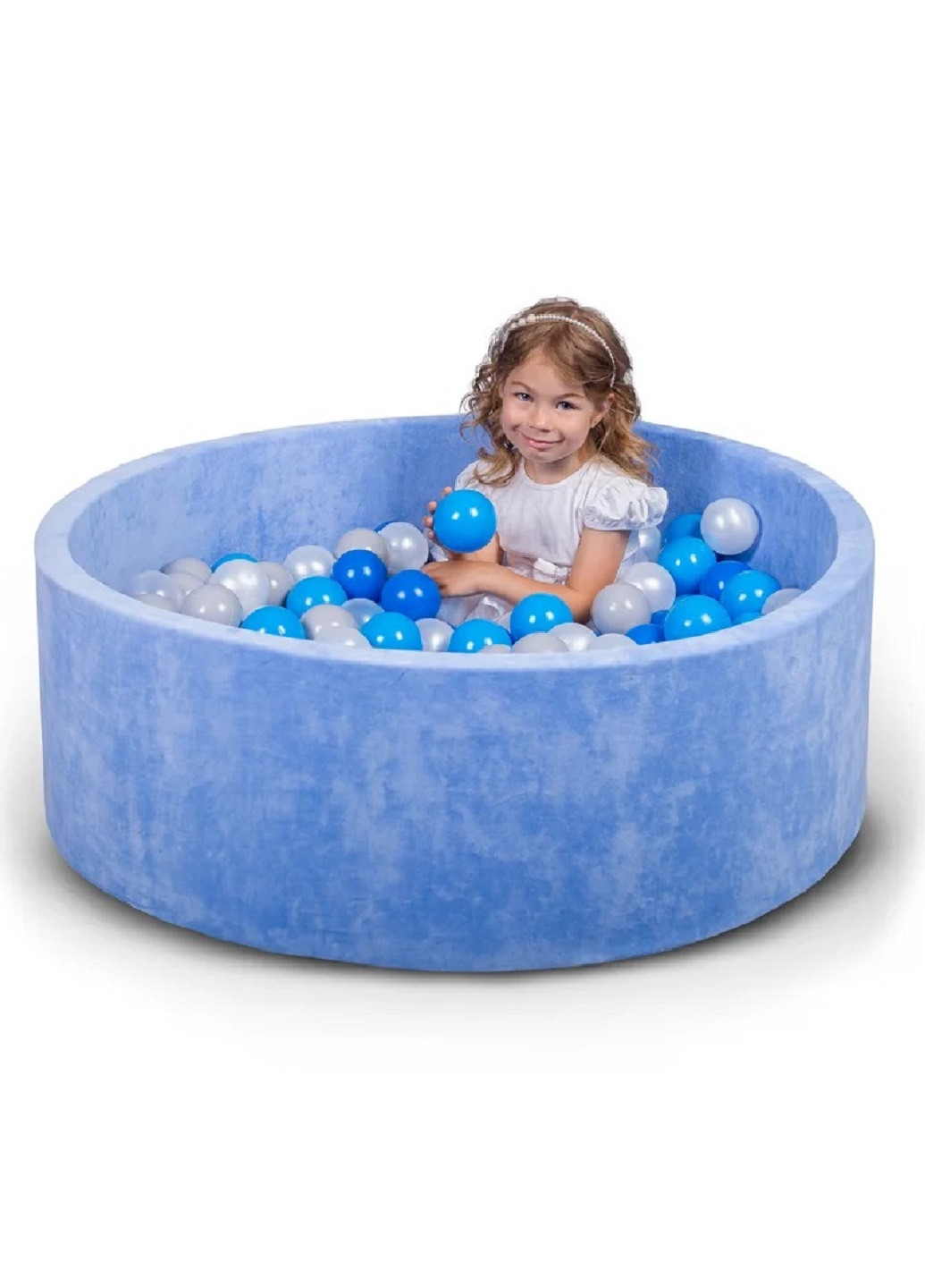 Дитячий сухий басейн для дому вулиці для дітей із кульками D100 см (5234127-Т) Синій Francesco Marconi (251208252)