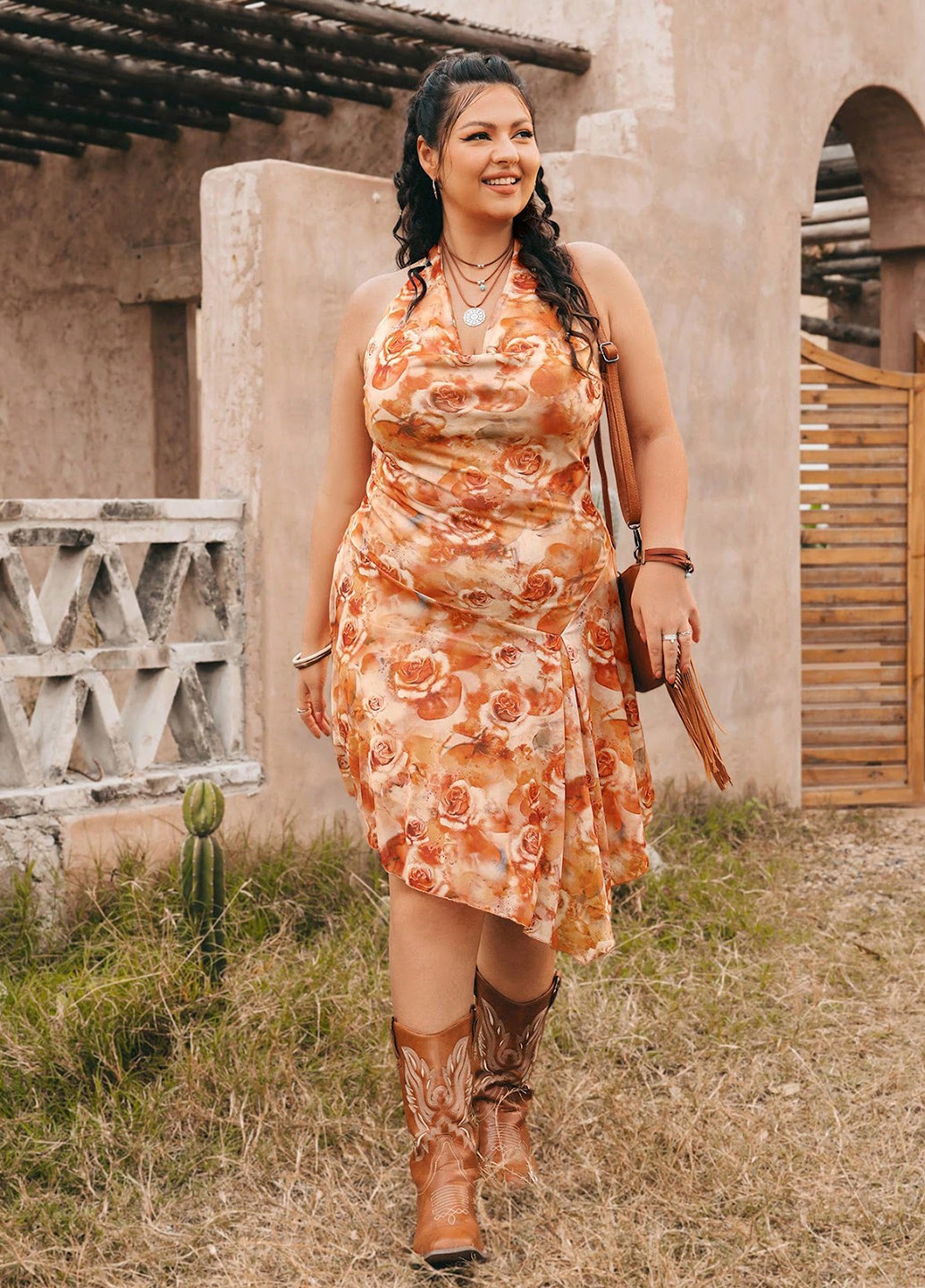 Комбінована кежуал сукня футляр SHEIN з квітковим принтом