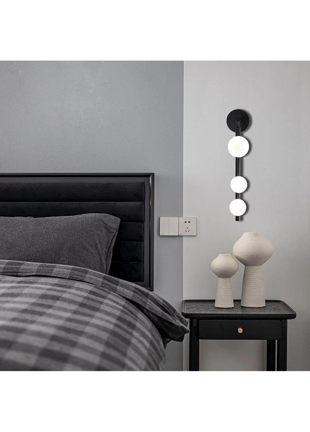 Бра настінне B69-bk-k Чорний 14х12х55 см. Sunnysky (253543018)