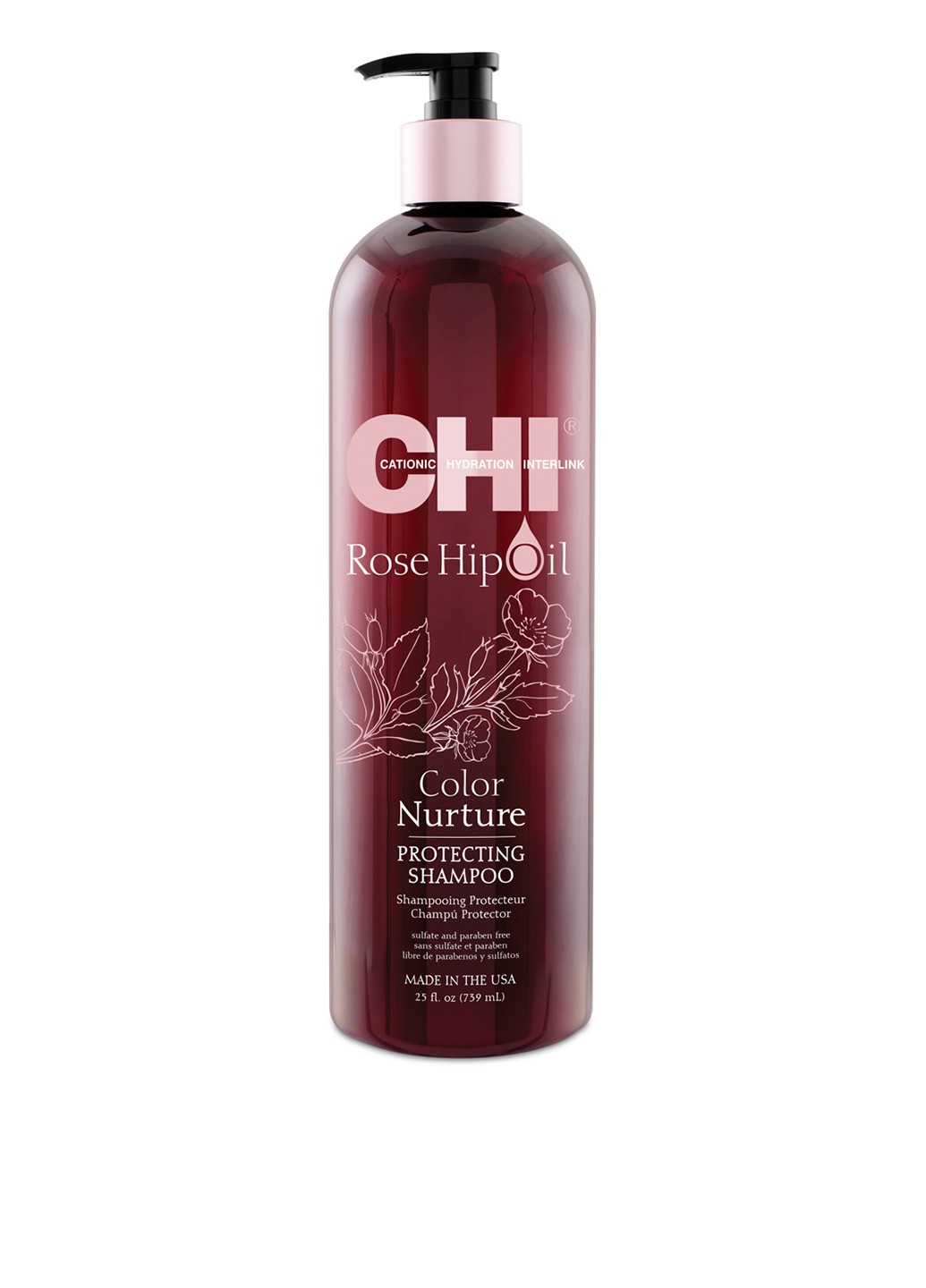 Шампунь для фарбованого волосся Rose hip oil, 739 мл CHI (143757740)