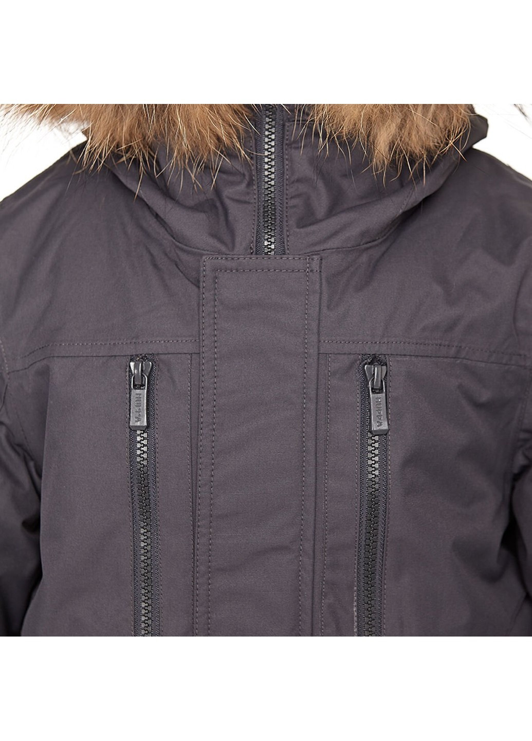 Сірне зимнє Пальто зимове DAVID 1 Huppa