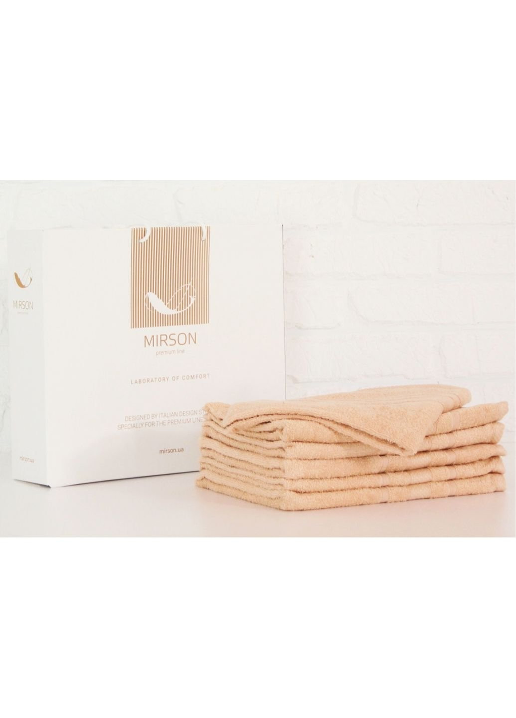 Mirson полотенце набор банных №5075 elite softness ivory 70х140 6 шт (2200003524154) молочный производство - Украина