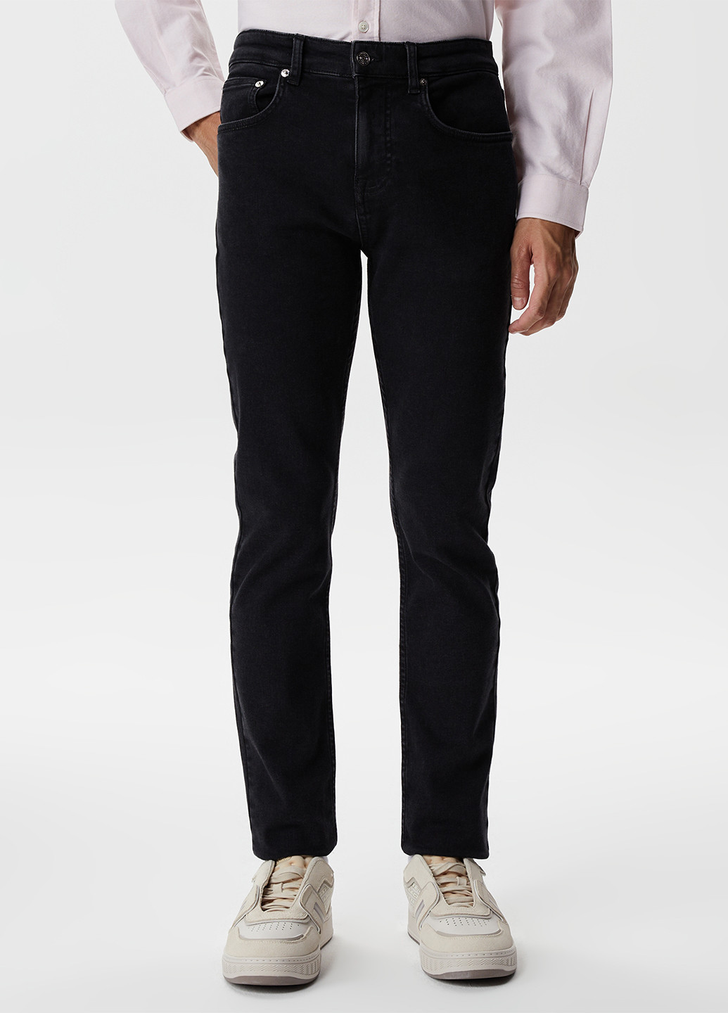 Черные кэжуал демисезонные зауженные брюки Lacoste