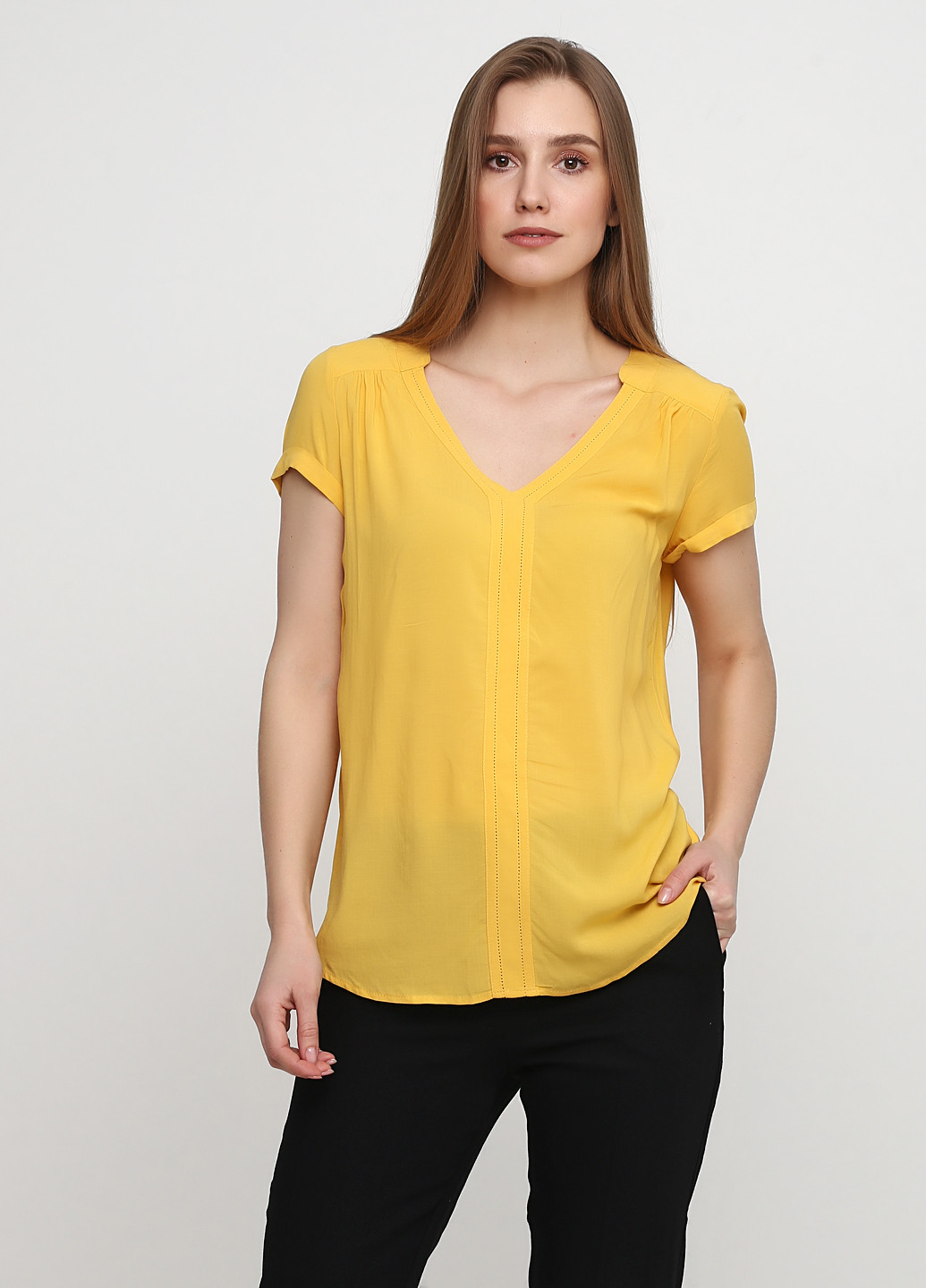 Жовта літня блуза Camaieu