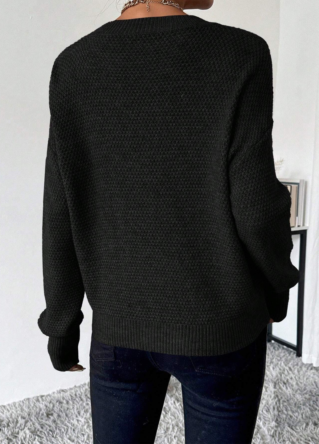 Черный демисезонный джемпер джемпер SHEIN