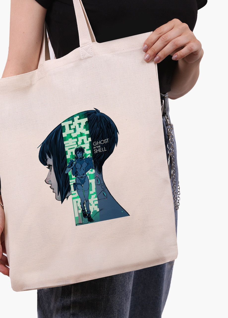 Эко сумка шоппер белая Мотоко Кусанаги Призрак в доспехах (Ghost in the Shell) (9227-2651-WT-1) Еко сумка шоппер біла 41*35 см MobiPrint (215977541)
