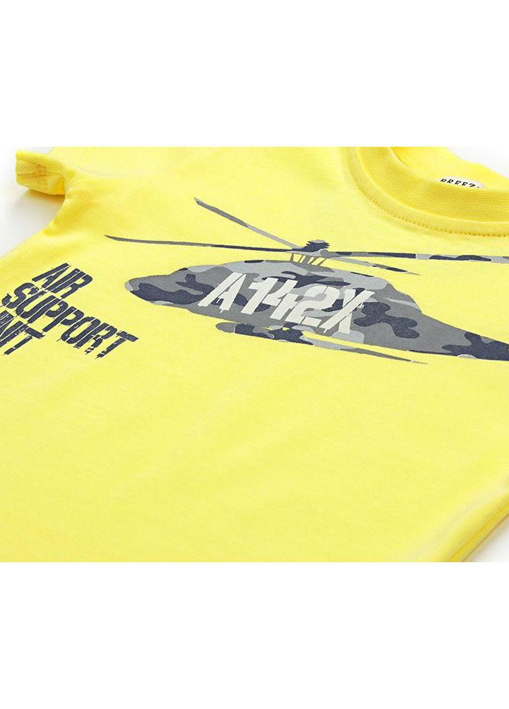 Синий летний костюм десткий с вертолетом (10962-80b-green) Breeze