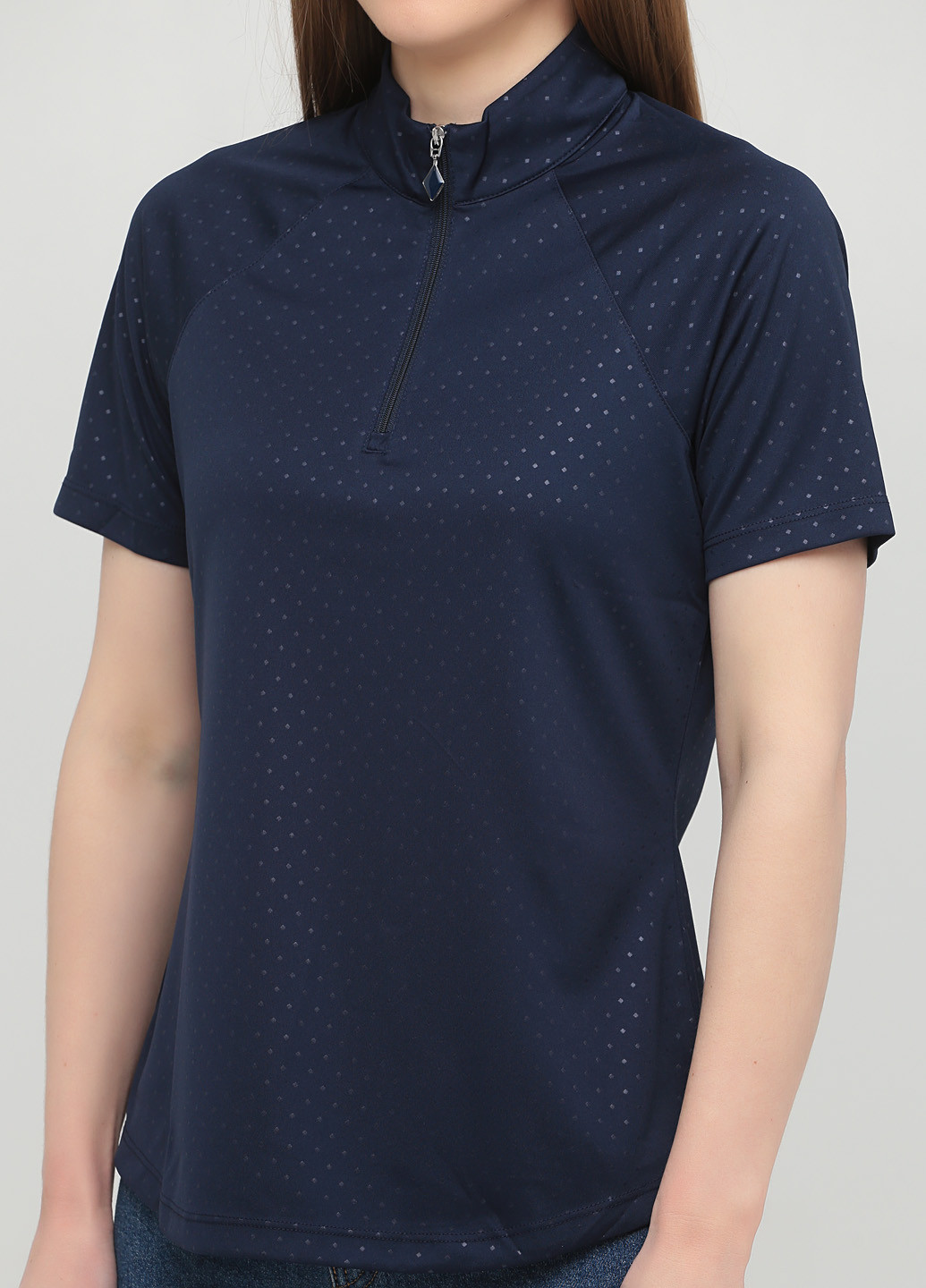 Темно-синяя женская футболка-поло Greg Norman в горошек