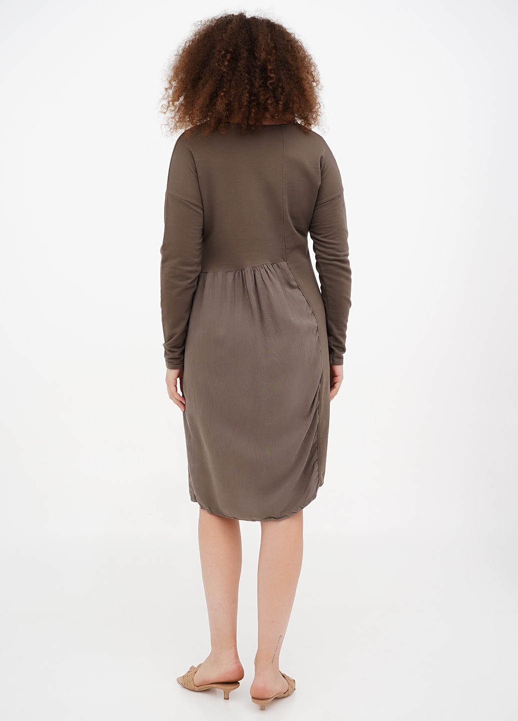 Темно-бежева кежуал сукня Made in Italy однотонна