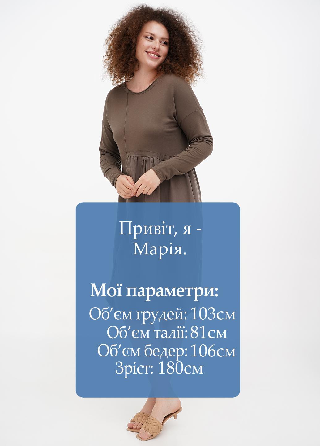 Темно-бежева кежуал сукня Made in Italy однотонна