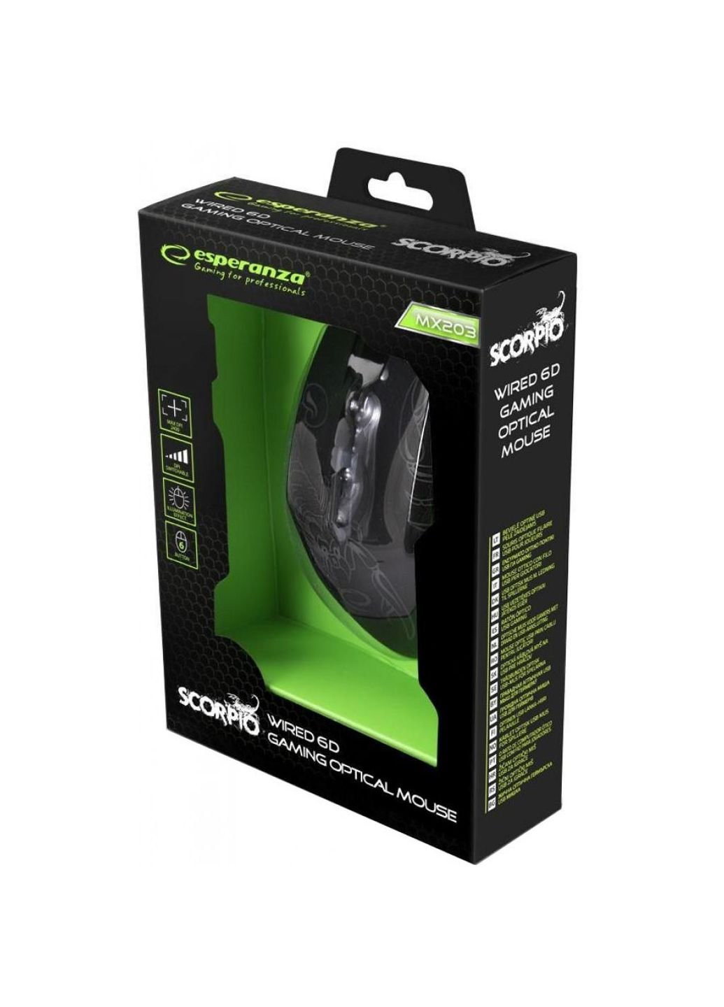 Мышка MX203 Scorpio (EGM203B) Esperanza (252634568)