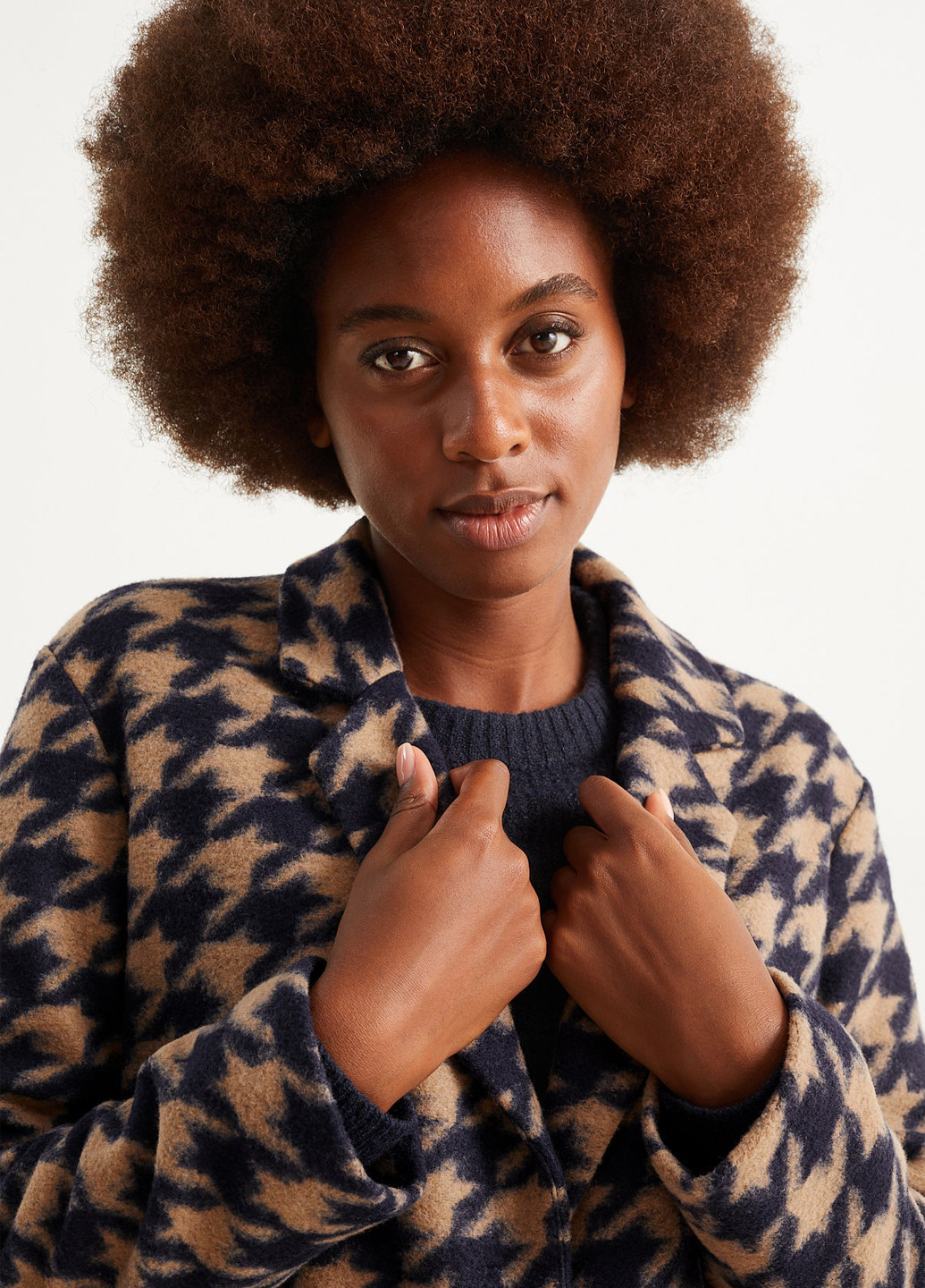 Темно-синє демісезонне Пальто однобортне C&A