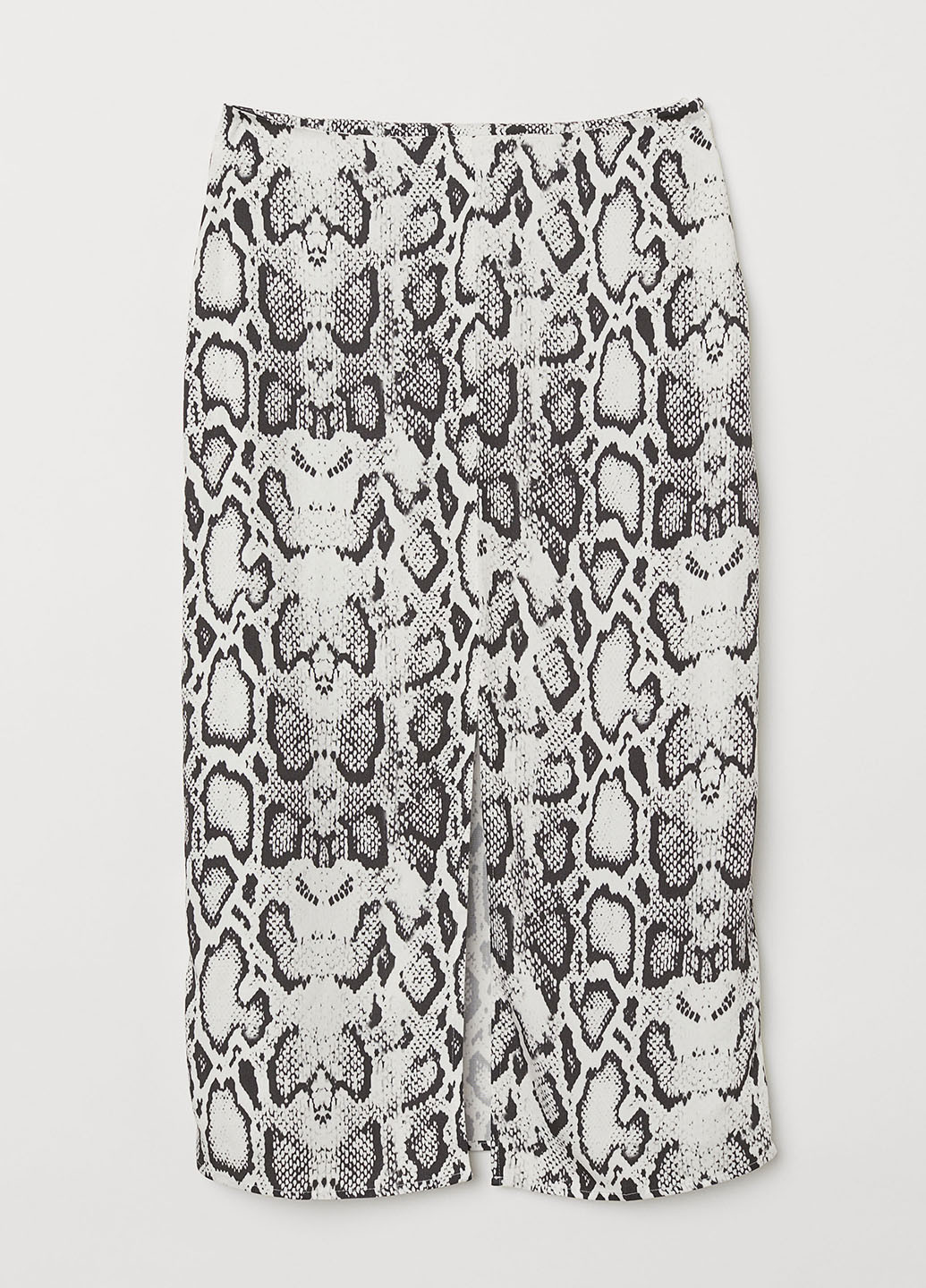 Белая кэжуал с анималистичным узором юбка H&M