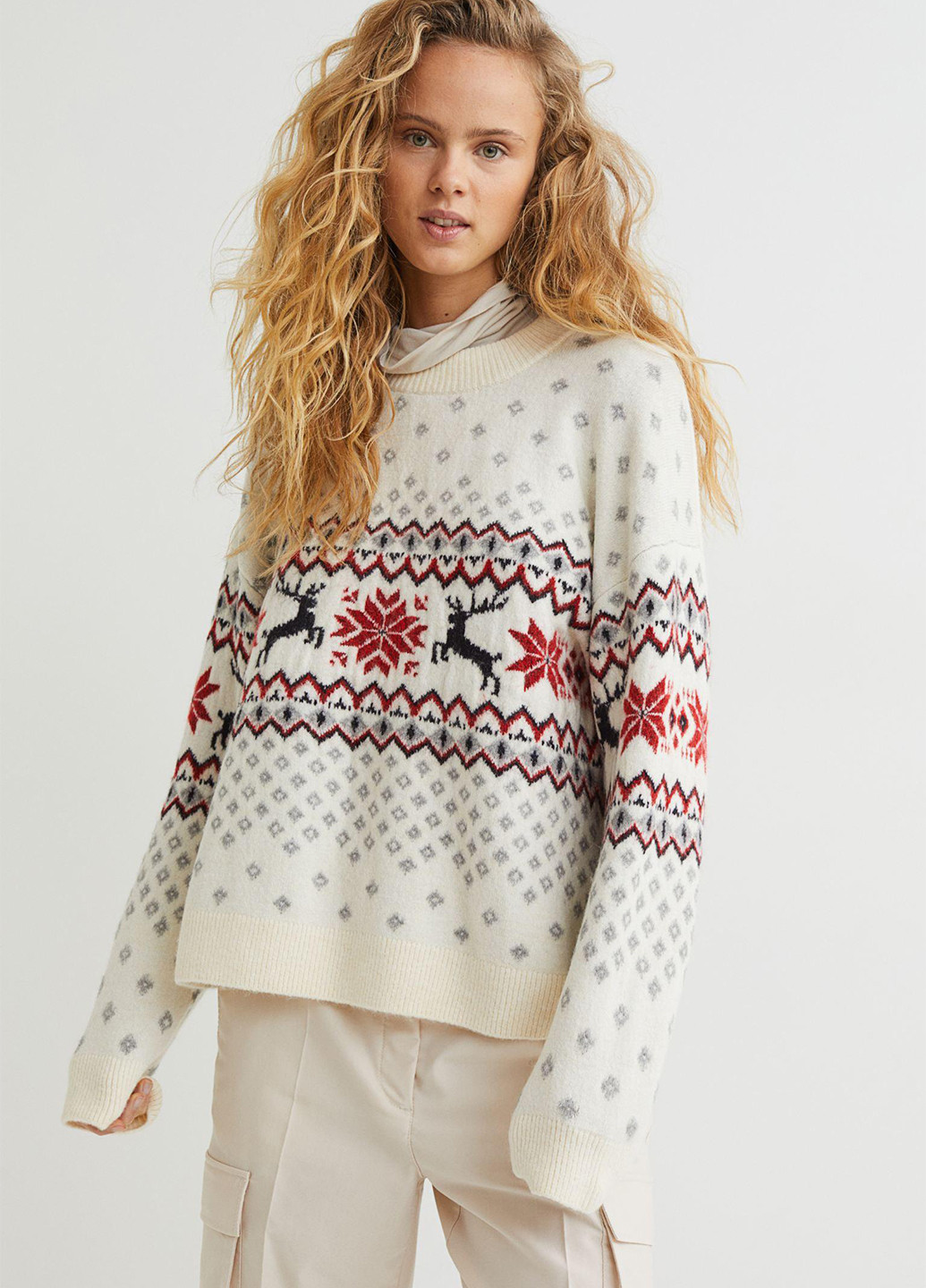 Белый демисезонный джемпер джемпер H&M