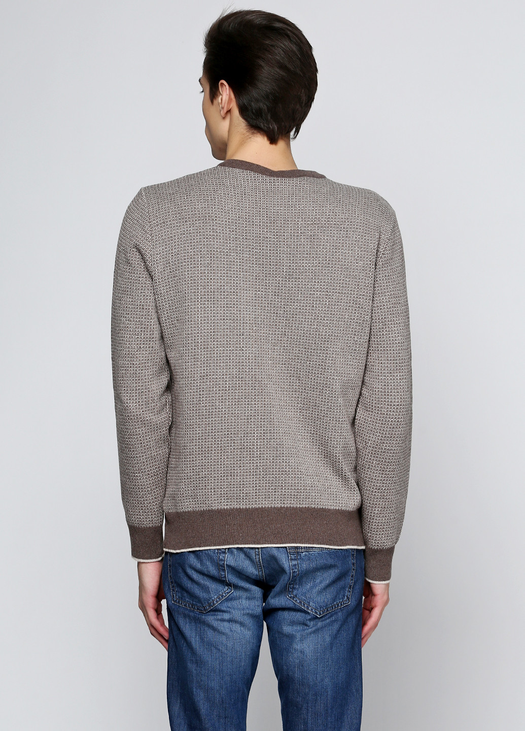Бежевый демисезонный пуловер пуловер Van Cliff