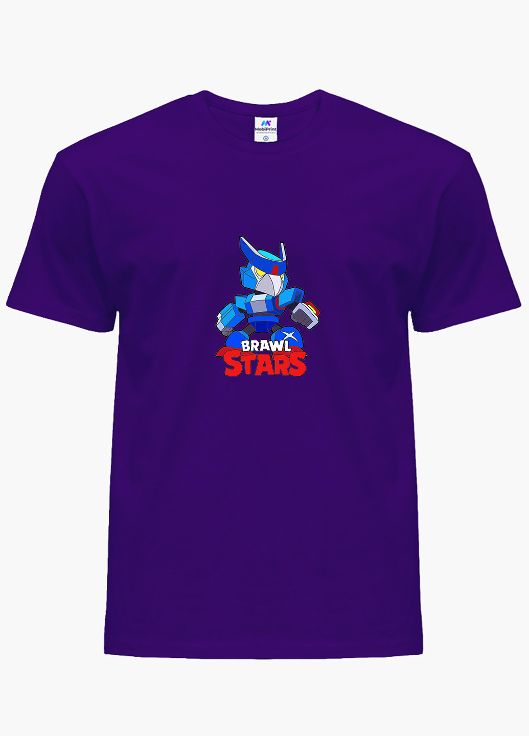 Фиолетовая демисезонная футболка детская ворон меха бравл старс (crow mech brawl stars)(9224-1008) MobiPrint