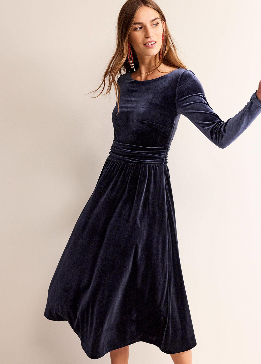 Темно-синя кежуал сукня Boden однотонна