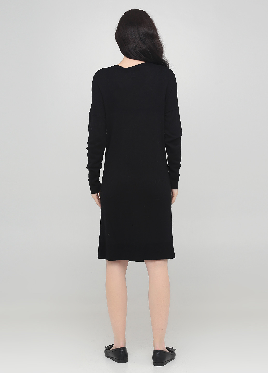 Чорна кежуал сукня сукня светр Suijo однотонна