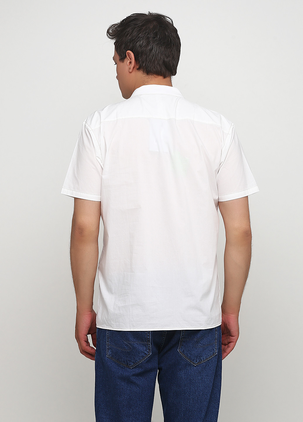Белая кэжуал рубашка однотонная Minimum