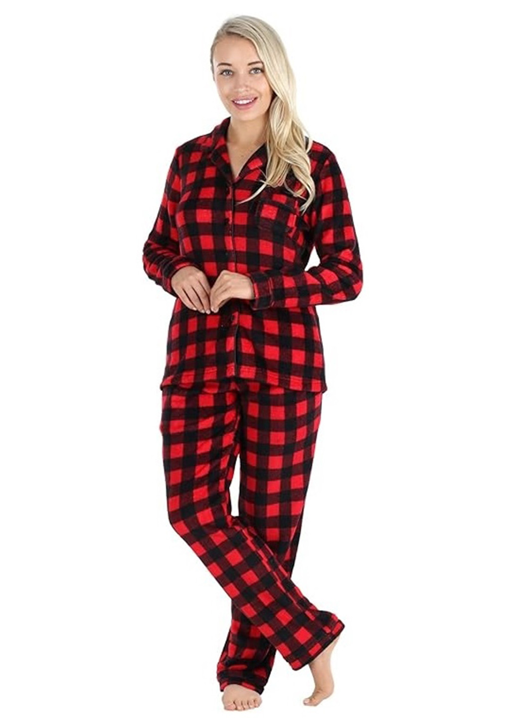 Червона всесезон піжама (сорочка, штани) сорочка + брюки Frankie & Johnny