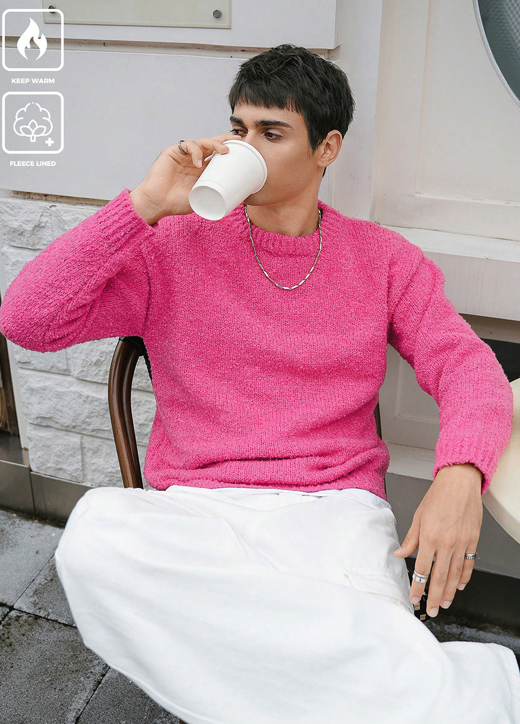 Рожевий демісезонний джемпер джемпер SHEIN