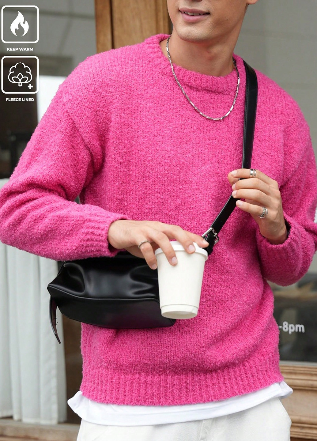 Рожевий демісезонний джемпер джемпер SHEIN