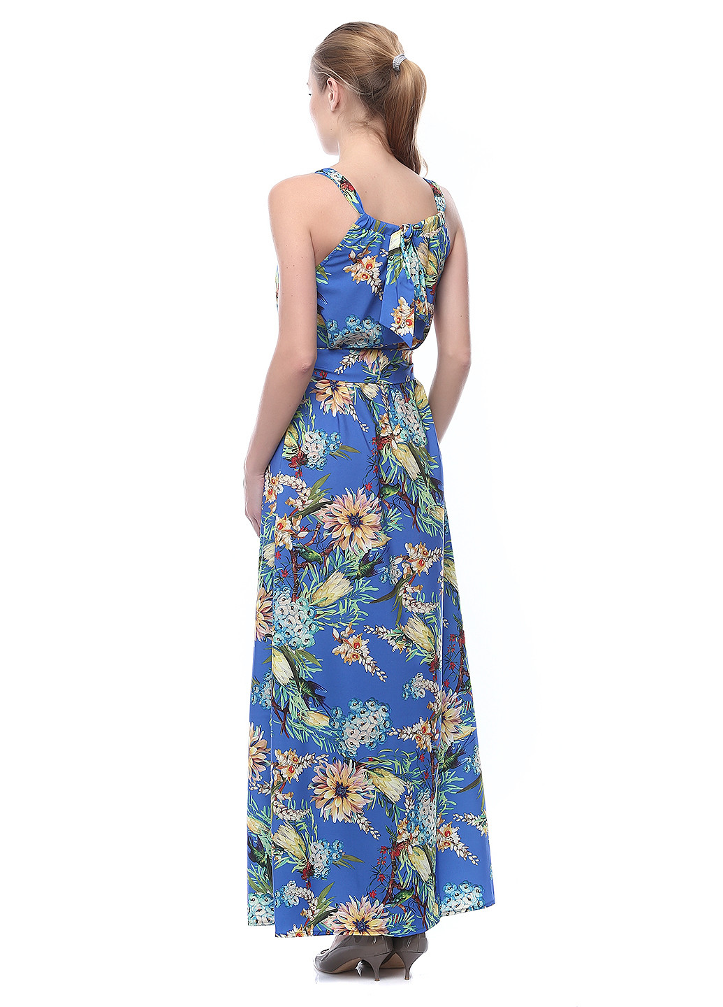 Синее кэжуал платье Anastasimo с цветочным принтом