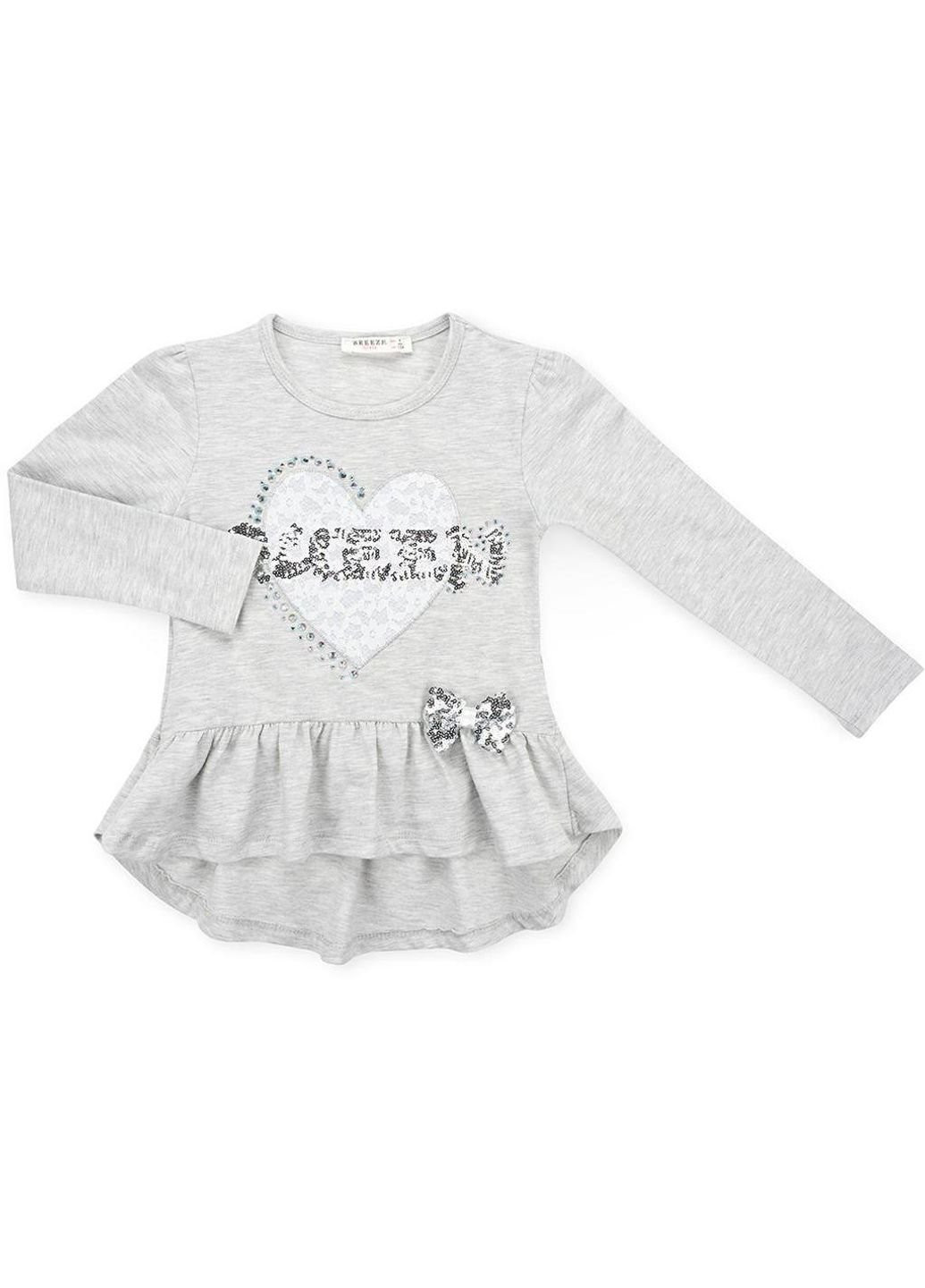 Кофта із серцем (11000-104G-gray) Breeze (251312964)