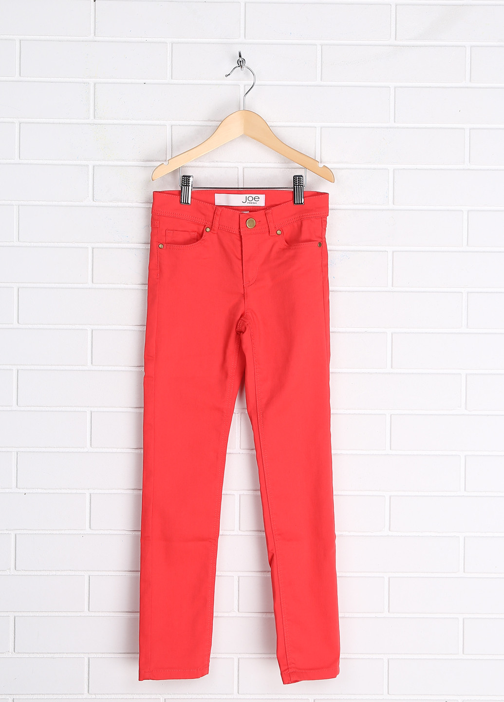 Красные демисезонные прямые джинсы Joe Fresh