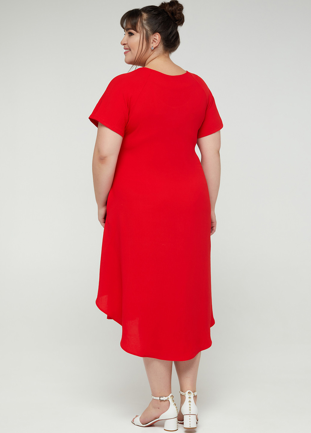 Красное кэжуал платье оверсайз A'll Posa с рисунком