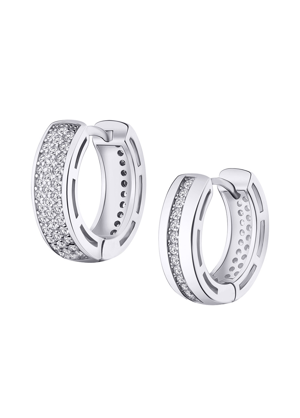 Срібні сережки з фіанітами ск2ф / 2049 Silvex925 (201168808)